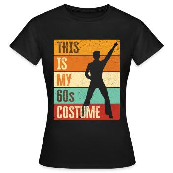 Costume de fête des années 60 des années soixante des années 1960 - T-shirt Femme - noir - Devant - AI Model Female 172 dark (172cm)
