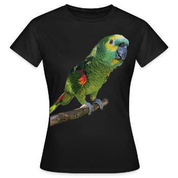 L’amazone à front bleu - T-shirt Femme - noir - Devant - AI Model Female 172 dark (172cm)