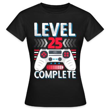 25 Cadeau d’anniversaire de mariage Homme Femme Mari Femme - T-shirt Femme - noir - Devant - AI Model Female 172 dark (172cm)