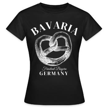 Bavaria Germany Freistaat Bayern Deutschland - Frauen T-Shirt - Schwarz - Vorne - AI Model Female 172 dark (172cm)