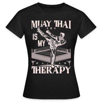 Muay Thai Boxing, Thai Boxer, Thai Boxing - Frauen T-Shirt - Schwarz - Vorne - AI Model Female 172 dark (172cm)