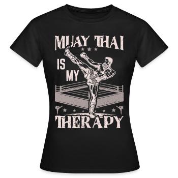 Muay Thai Boxing, Thai Boxer, Thai Boxing - Frauen T-Shirt - Schwarz - Vorne - AI Model Female 172 dark (172cm)