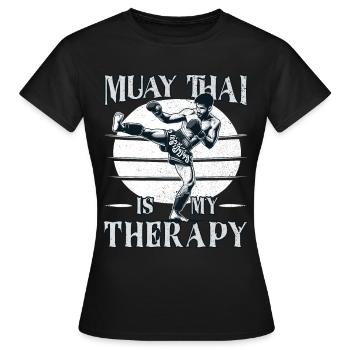 Muay Thai Boxing, Thai Boxer, Thai Boxing - Frauen T-Shirt - Schwarz - Vorne - AI Model Female 172 dark (172cm)
