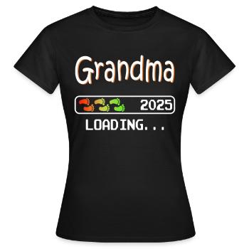 Future Mamie 2025 chargement future grand-mère - T-shirt Femme - noir - Devant - AI Model Female 172 dark (172cm)
