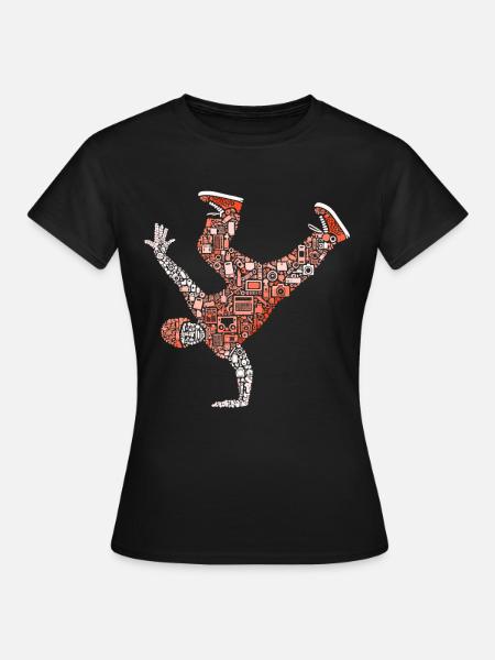 Breakdance, Breakdancer, Breakdancing, Hip Hop - T-shirt Femme - noir
