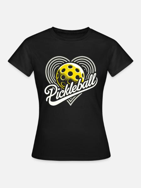 Pickleball, I Love Pickleball - Frauen T-Shirt - Schwarz