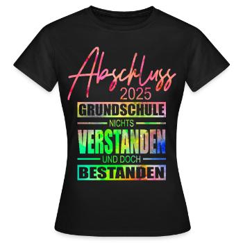 Abschluss Grundschule 2025 - Frauen T-Shirt - Schwarz - Vorne - AI Model Female 172 dark (172cm)
