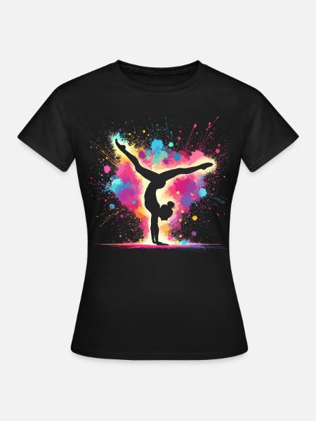 Gymnastique Gymnastique Gymnaste Acrobatie Gymnastique au sol - T-shirt Femme - noir