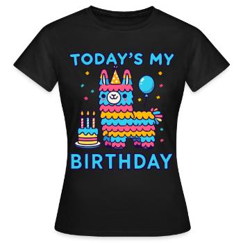 Anniversaire, Anniversaire d’enfants, Fête d’anniversaire - T-shirt Femme - noir - Devant - AI Model Female 172 dark (172cm)