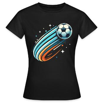 football, joueur de football, joueur de football garçon - T-shirt Femme - noir - Devant - AI Model Female 172 dark (172cm)