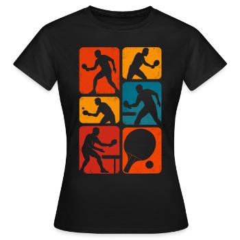 Tennis de table, Ping pong, Joueur de ping-pong - T-shirt Femme - noir - Devant - AI Model Female 172 dark (172cm)