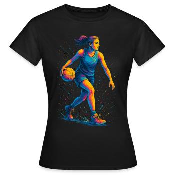 Basketball Basketball Player Basketball Player Woman - Women's T-Shirt - black - Front - AI Model Female 172 dark (172cm)