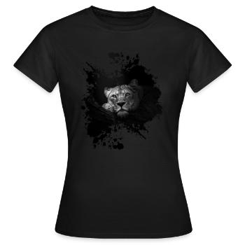 Königin der Tiere Löwin - Frauen T-Shirt - Schwarz - Vorne - AI Model Female 172 dark (172cm)