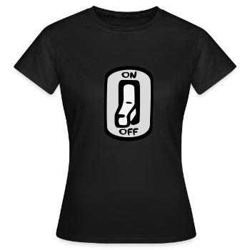 On Off Switch Gift - Women's T-Shirt - black - Front - AI Model Female 172 dark (172cm)