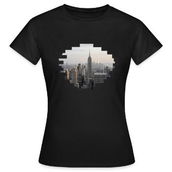 New York États-Unis NYC - T-shirt Femme - noir - Devant - AI Model Female 172 dark (172cm)