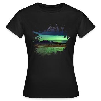 Nordpool Aurore Boréale Tache de couleur - T-shirt Femme - noir - Devant - AI Model Female 172 dark (172cm)
