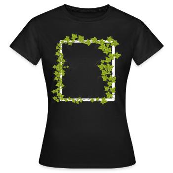 Cadre à décor de lierre - T-shirt Femme - noir - Devant - AI Model Female 172 dark (172cm)