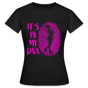 It ́s in my DNA - Roller Skating Roller Skate Pirouette - Women's T-Shirt - black - Front - AI Model Female 172 dark (172cm)