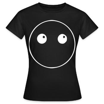 Emoji Schweigen Skizze weiß - Frauen T-Shirt - Schwarz - Vorne - AI Model Female 172 dark (172cm)