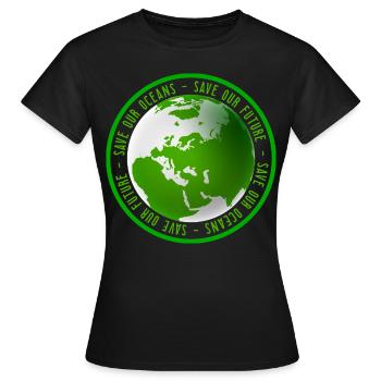 Journée de l’environnement Protection de l’environnement Protection de la nature - T-shirt Femme - noir - Devant - AI Model Female 172 dark (172cm)