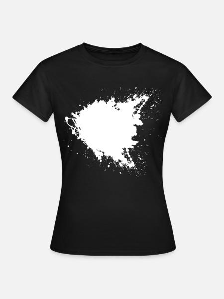 Großer Schwarzer Farbfleck - Frauen T-Shirt - Schwarz