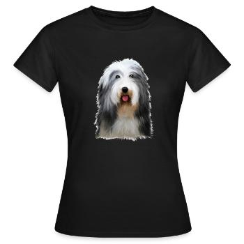 Beagle-Harrier Scent Hound Dog Sketch Illustration - Women's T-Shirt - black - Front - AI Model Female 172 dark (172cm)