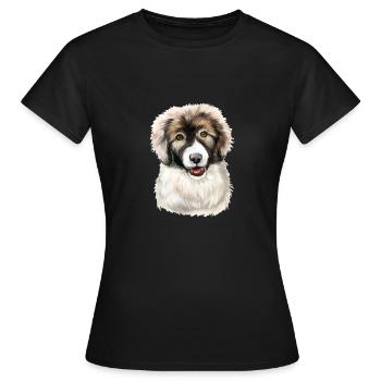 Berger des Carpates Chiot Chien Aquarelle Illustrat - T-shirt Femme - noir - Devant - AI Model Female 172 dark (172cm)
