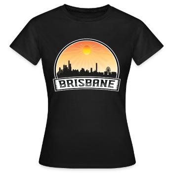 Brisbane Australie Skyline Vintage Sunset Travel S - T-shirt Femme - noir - Devant - AI Model Female 172 dark (172cm)