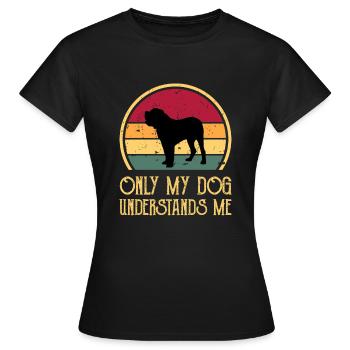 Alano Espanol Dog Lover Silhouette Vintage Sunset - T-shirt Femme - noir - Devant - AI Model Female 172 dark (172cm)