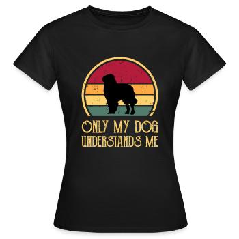 Chien de berger des Carpates Silhouette Rétro Coucher de soleil - T-shirt Femme - noir - Devant - AI Model Female 172 dark (172cm)