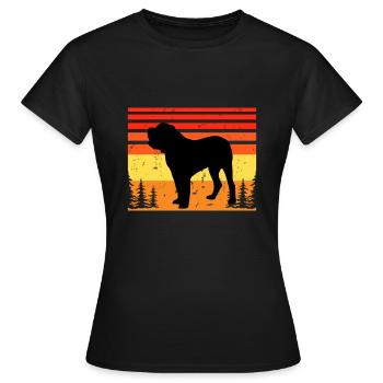 Alano Espanol Dog Lover Silhouette Vintage Sunset - T-shirt Femme - noir - Devant - AI Model Female 172 dark (172cm)