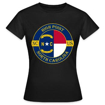 High Point North Carolina Flag USA Souvenir de voyage - T-shirt Femme - noir - Devant - AI Model Female 172 dark (172cm)