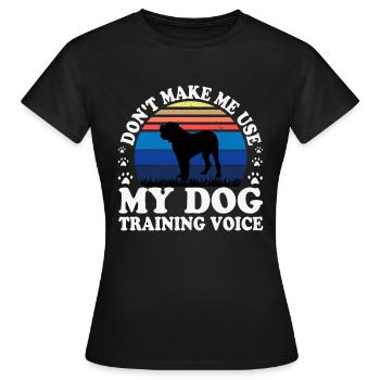 Alano Espanol Dog Lover Silhouette Vintage Sunset - T-shirt Femme - noir - Devant - AI Model Female 172 dark (172cm)