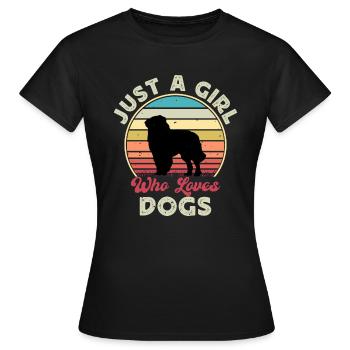 Chien de berger des Carpates Silhouette Rétro Coucher de soleil - T-shirt Femme - noir - Devant - AI Model Female 172 dark (172cm)