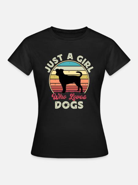 Dänischer schwedischer Bauernhund Hund Silhouette Retro Sonnenuntergang - T-shirt dam - svart