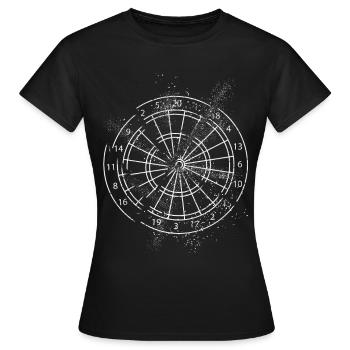 Fléchettes, jeu de fléchettes, jeu de fléchettes, fléchettes, joueurs de fléchettes - T-shirt Femme - noir - Devant - AI Model Female 172 dark (172cm)