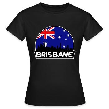 Brisbane Australie Flag Skyline Silhouette Voyage - T-shirt Femme - noir - Devant - AI Model Female 172 dark (172cm)
