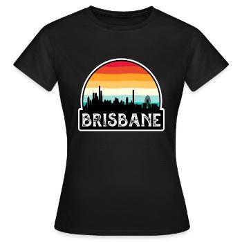 Brisbane Australie Flag Skyline Souvenir de voyage - T-shirt Femme - noir - Devant - AI Model Female 172 dark (172cm)