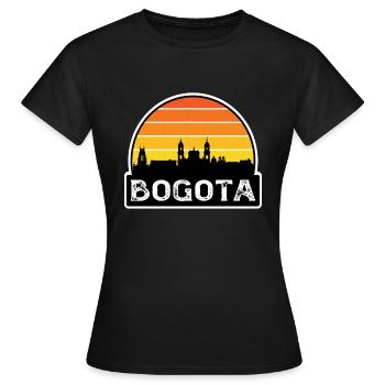 Bogota Colombie Flag Skyline Souvenir de voyage - T-shirt Femme - noir - Devant - AI Model Female 172 dark (172cm)