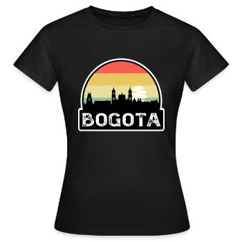 Bogota Colombie Flag Skyline Souvenir de voyage - T-shirt Femme - noir - Devant - AI Model Female 172 dark (172cm)