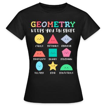 Geometrische Formen mit positiven Sprüchen - Frauen T-Shirt - Schwarz - Vorne - AI Model Female 172 dark (172cm)