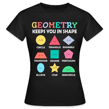 Geometrische Formen mit positiven Sprüchen - Frauen T-Shirt - Schwarz - Vorne - AI Model Female 172 dark (172cm)