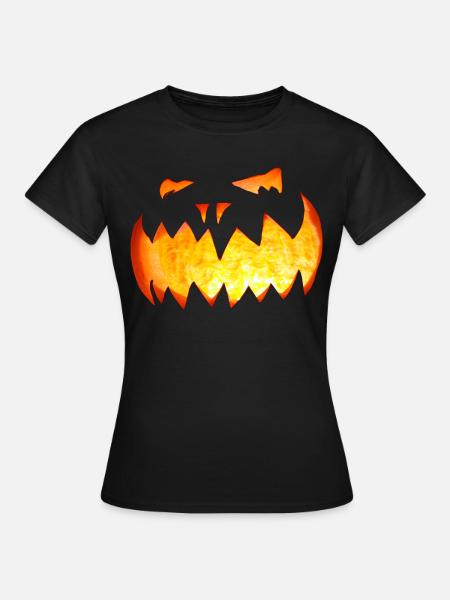 Halloween Pumpkin - Frauen T-Shirt - Schwarz