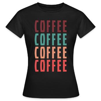 café café café café - T-shirt Femme - noir - Devant - AI Model Female 172 dark (172cm)