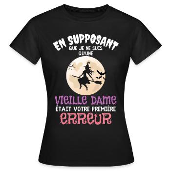 femme sorcière 2 - T-shirt Femme - noir - Devant - AI Model Female 172 dark (172cm)
