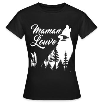 Maman louve 4 - T-shirt Femme - noir - Devant - AI Model Female 172 dark (172cm)