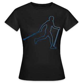 Marcheur nordique Marche nordique Marche nordique - T-shirt Femme - noir - Devant - AI Model Female 172 dark (172cm)