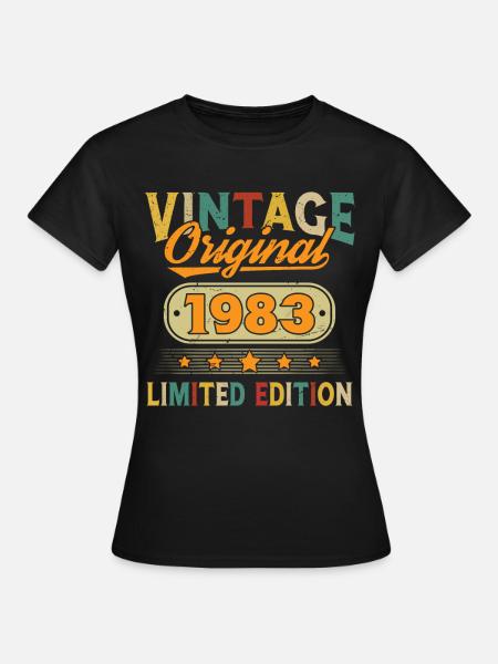 1983 Vintage Origineel 1983 Verjaardagscadeau - Vrouwen T-shirt - zwart
