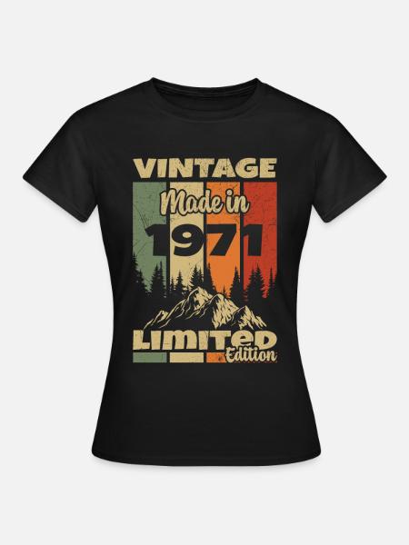 Vintage Retro 1971 Jubiläumsgeschenk 1971 - Frauen T-Shirt - Schwarz