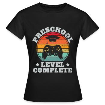 Full Preschool Level Retro Pre-K Graduation - Women's T-Shirt - black - Front - AI Model Female 172 dark (172cm)